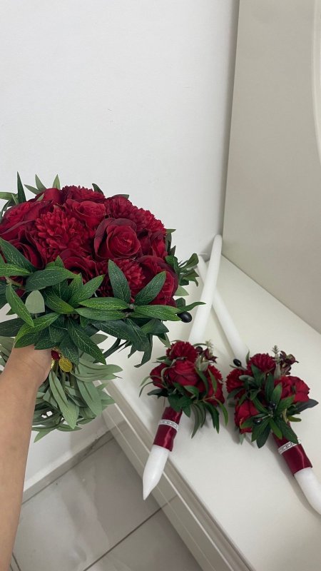 سكة عروس ورد احمر